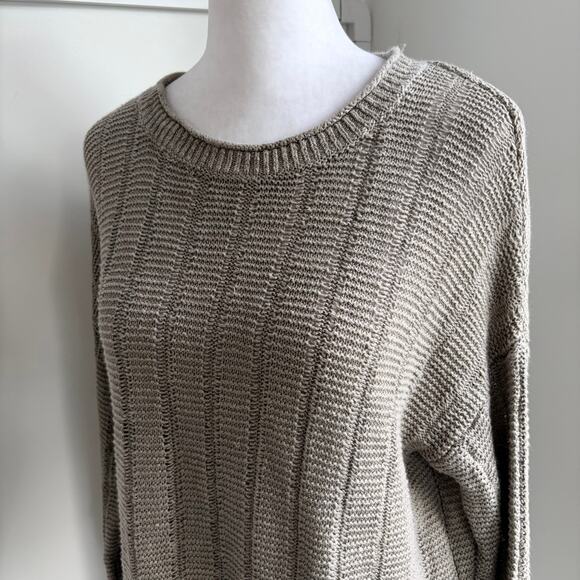 VINCE Soft Olive Green Knit Sweater Small Capsule Fall Winter Cozy Warm Pullover - Picture 2 of 6